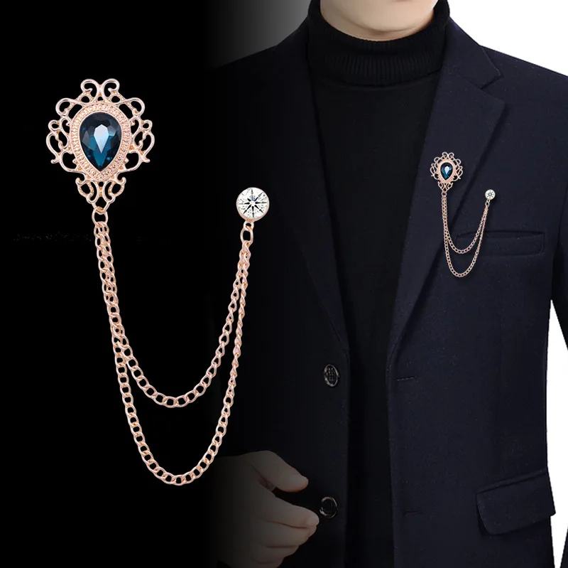 Men'S Accessories And Jewelry - New Vintage Tassel Chain Rhinestone Crystal