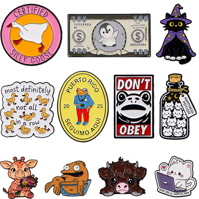 Men'S Accessories Quotes - Funny Enamel Pin Cute Animal Brooch