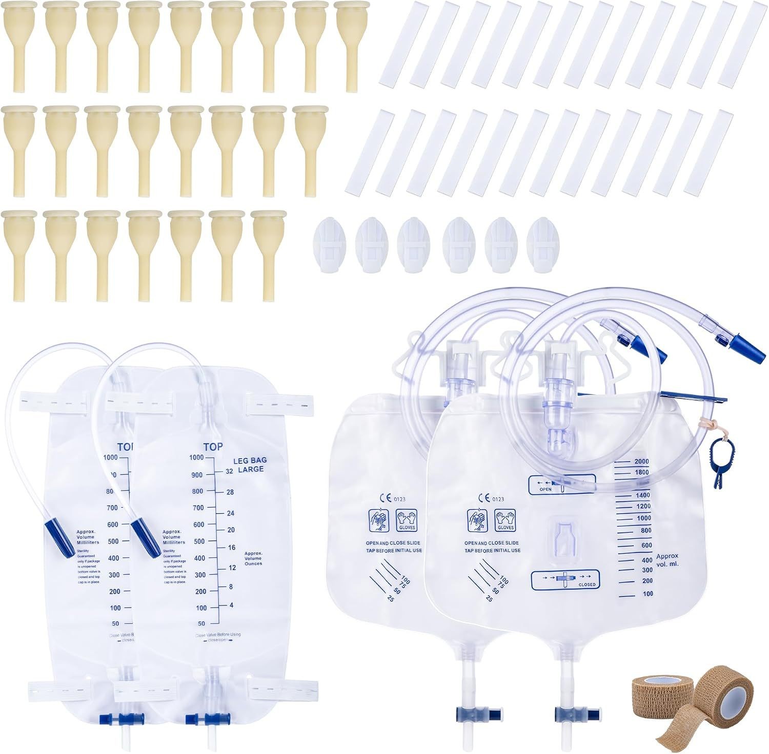 Men Accessories Combo Set - 34-piece male external condom tube set,