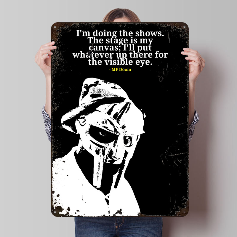 Men'S Accessories Quotes - MF Doom Quote Metal Poster Custom