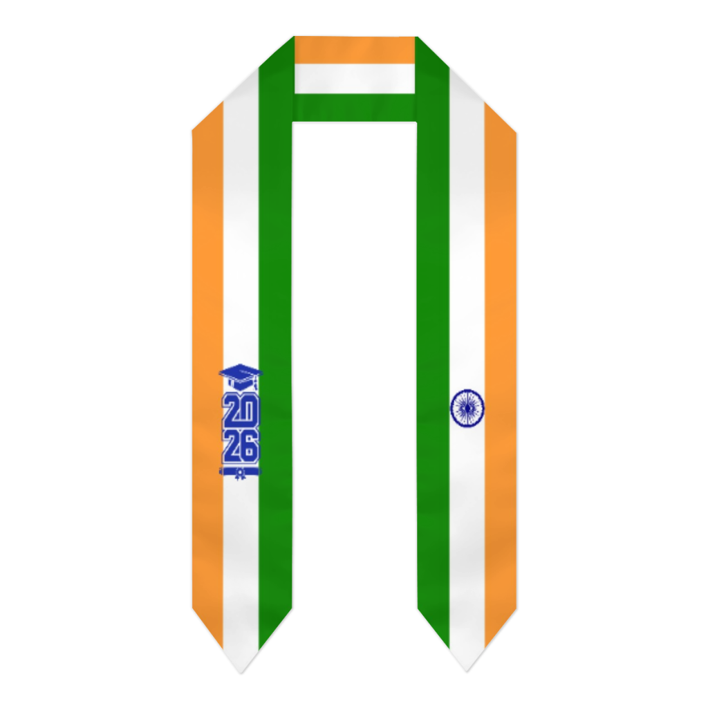 Men Accessories India - Class of 2026 India Flag Scarf