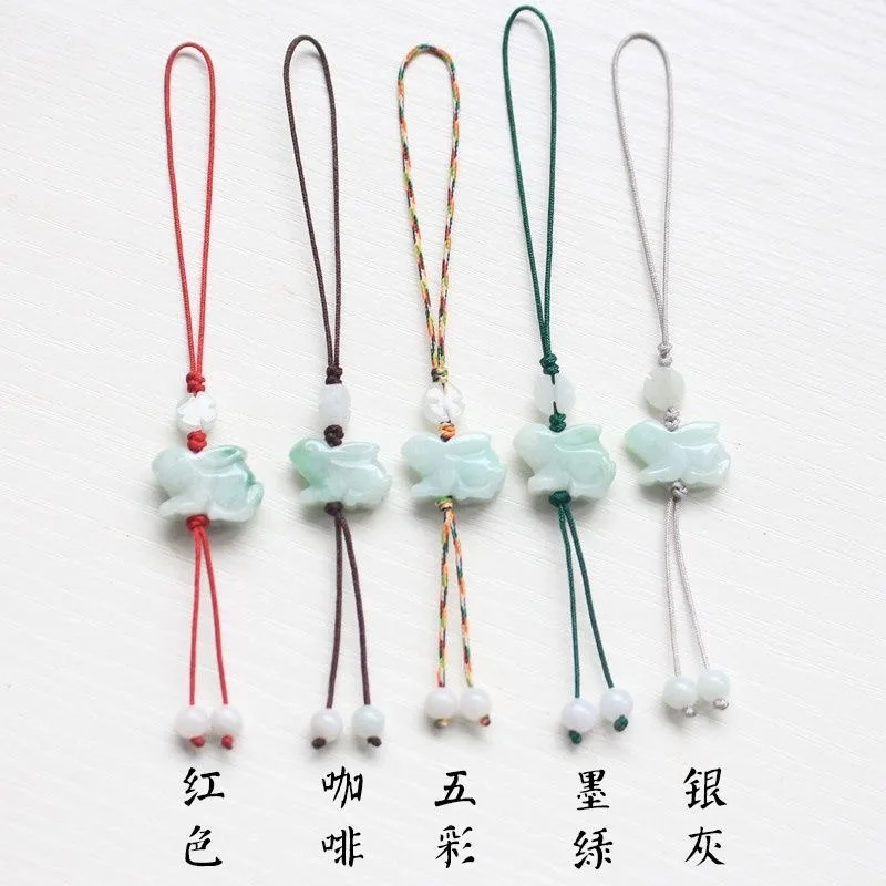 Men Accessories Jewellery - Customization Natural Emerald Chinese Rabbit DIY