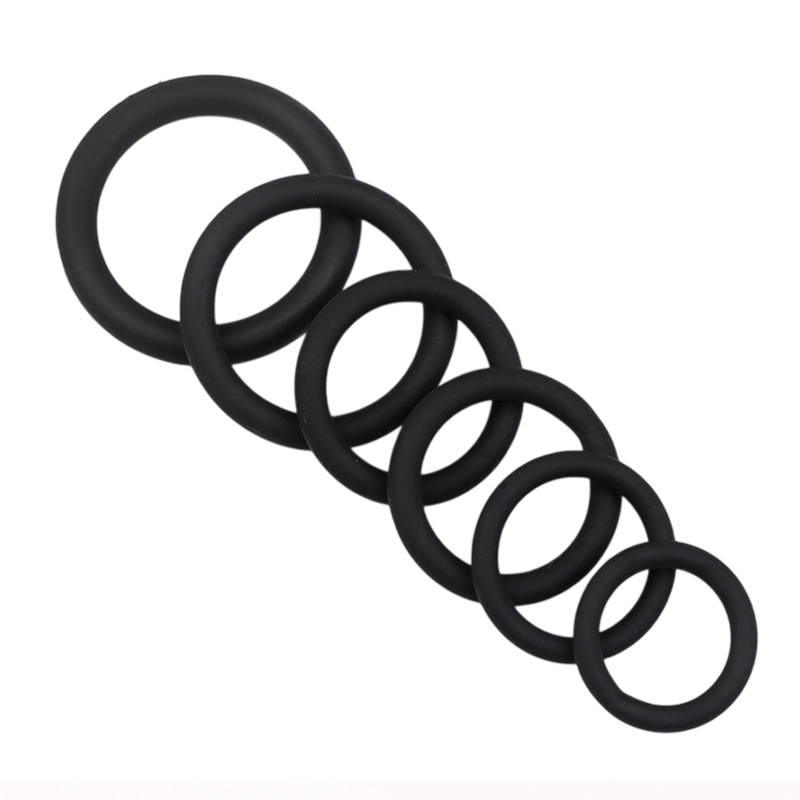 Men Accessories Combo Set - 3/6Pcs Silicone Penis Ring Set, Ejaculation