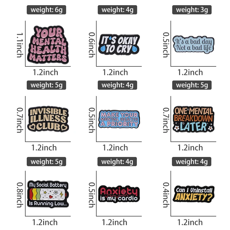 Quote Anxiety Brooch Enamel Pi - Men'S Accessories Quotes review and price