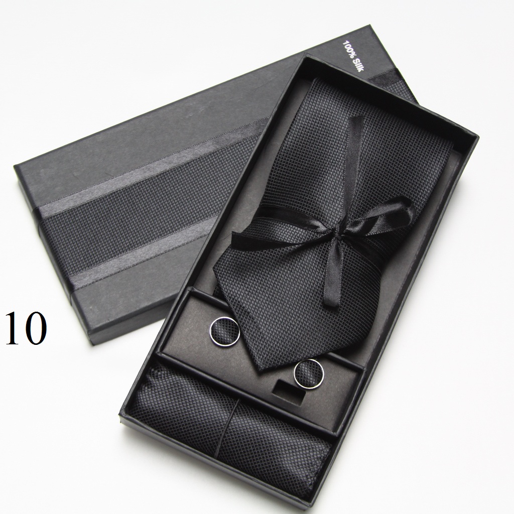 Solid Neck Tie Set Box Cufflin - Men Accessories Combo Set review and price