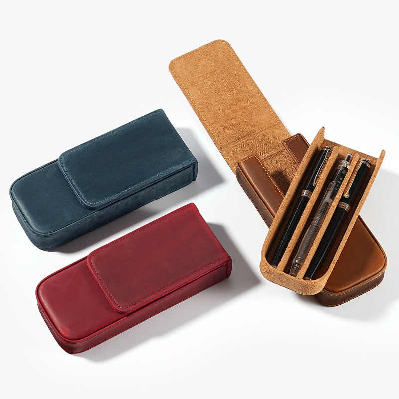 3 Slot Geniue Cowhide Pen Penc - Men Accessories Drawer review and price