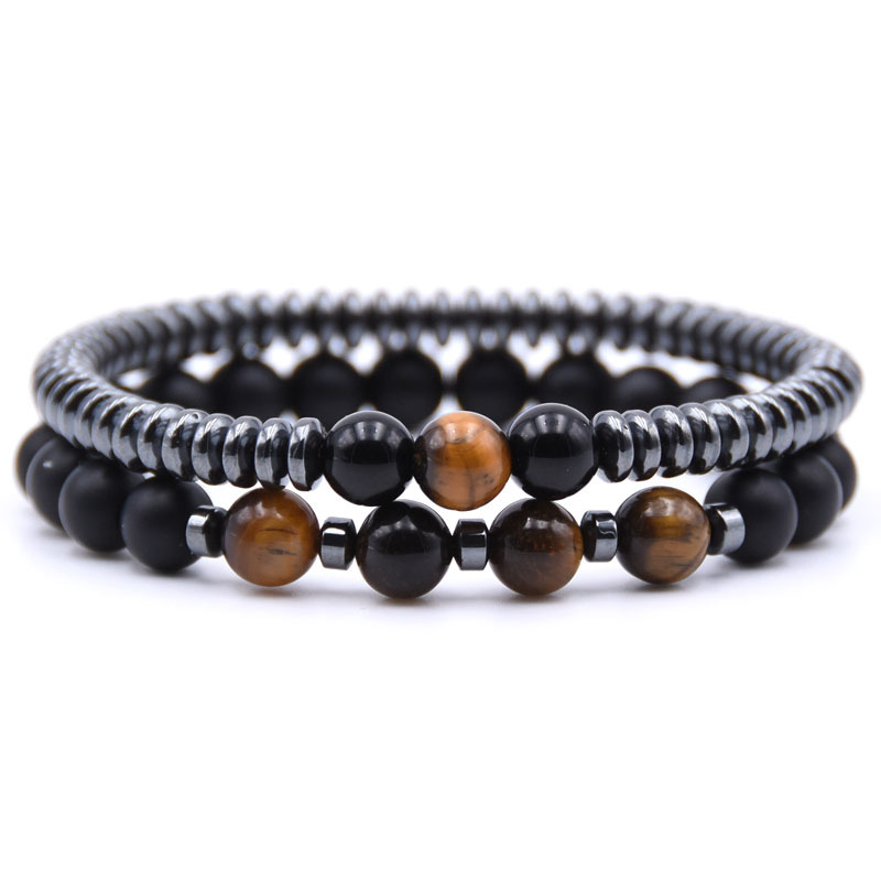 Stylish 2Pcs Men Bracelet Set  - Men'S Yoga Accessories review and price