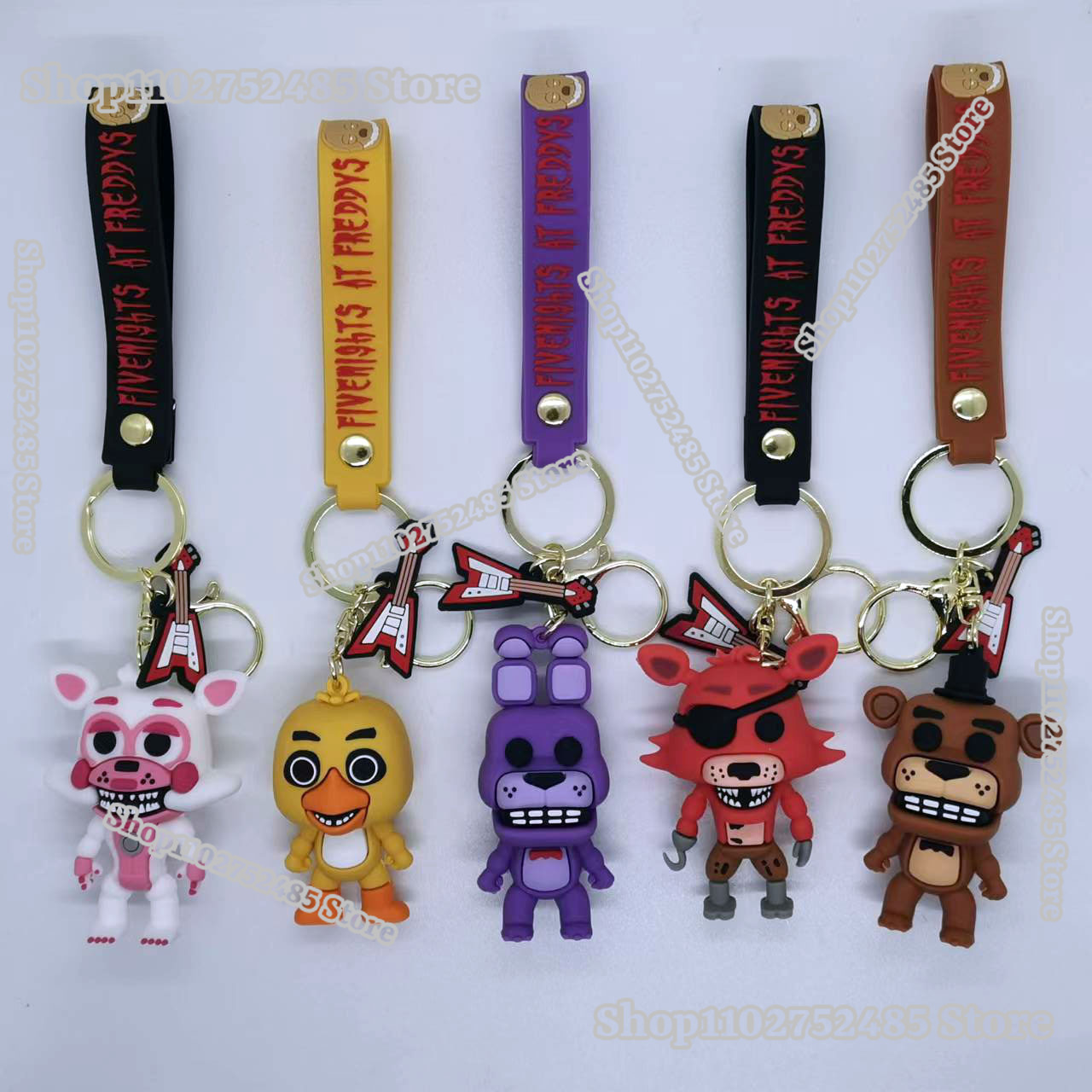 5pcs Cartoon Anime FNAF Figure - Men Accessories Jewellery review and price