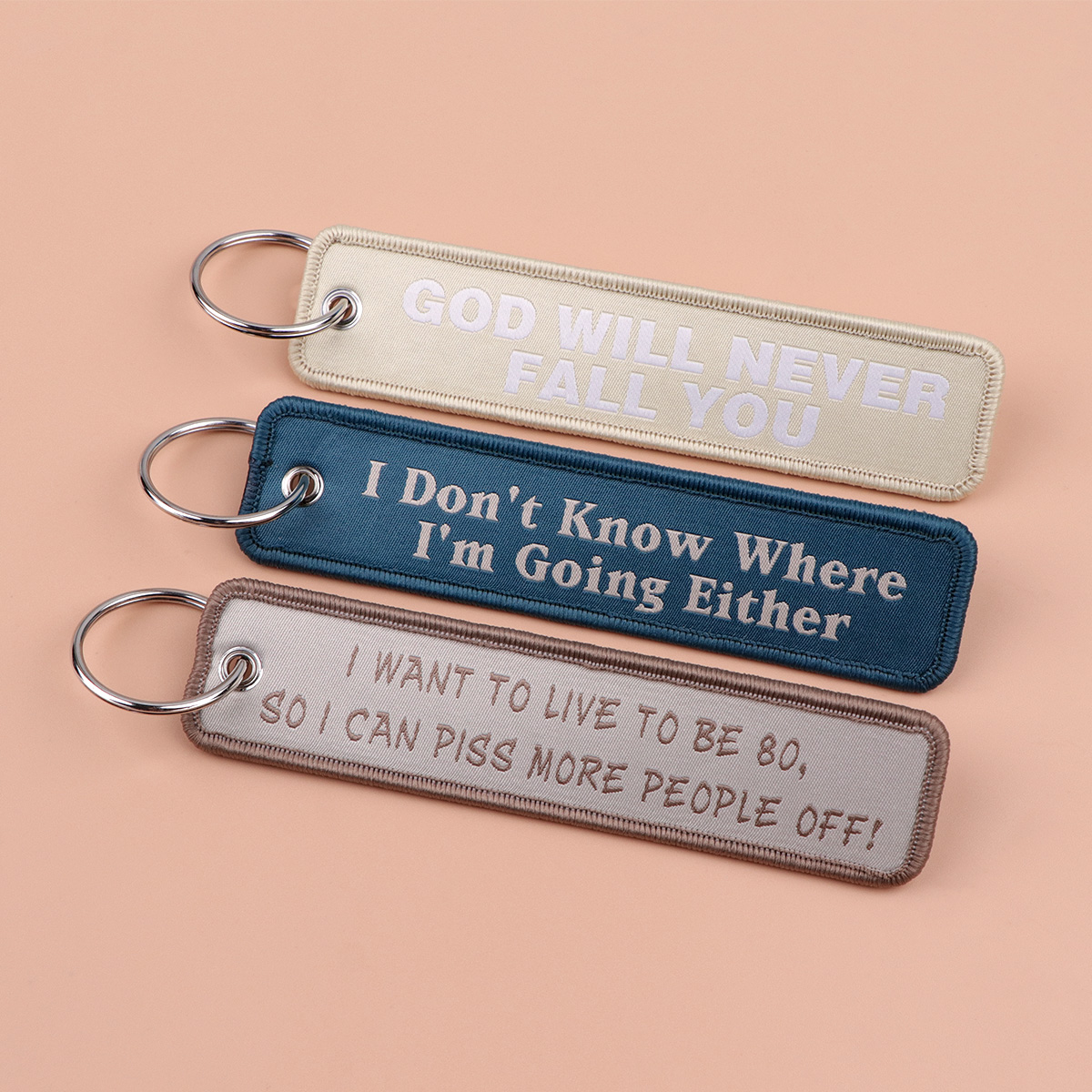 Vintage Quote Embroidered Keyc - Men'S Accessories Quotes review and price