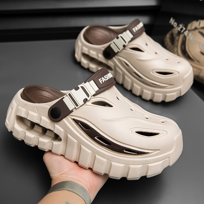 Thick-Soled Closed-Toe Sandals - Men Accessories For Beach review and price