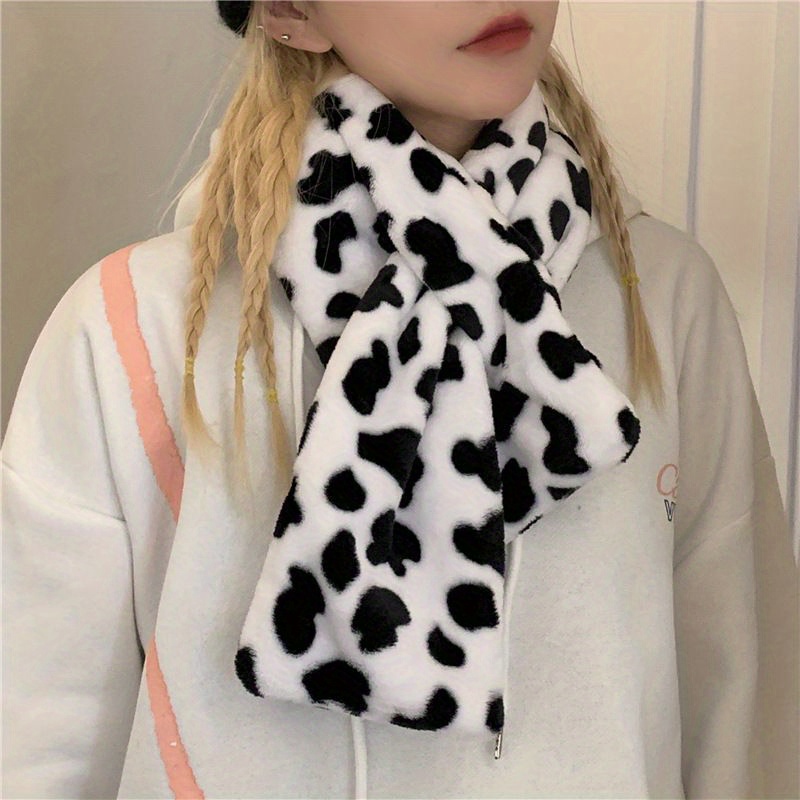 1pc 1pcs Winter Warm Cow Print - Men Accessories For Beach review and price