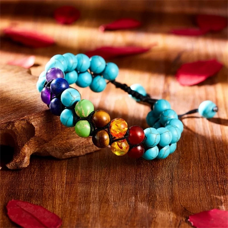 Double Layer 7 Chakra Bracelet - Men Accessories India review and price