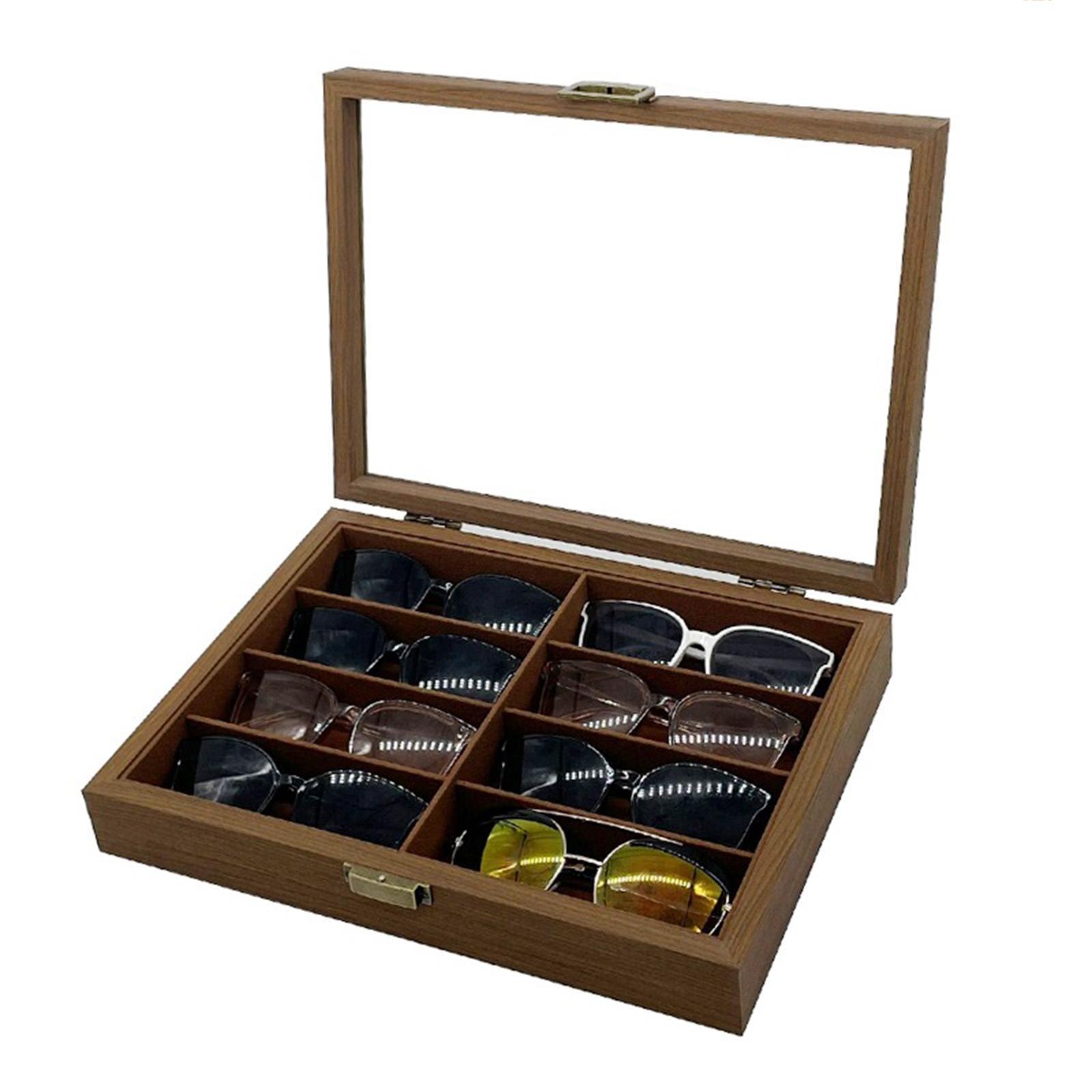 Wooden Sunglasses Organizer Bo - Men Accessories Drawer review and price