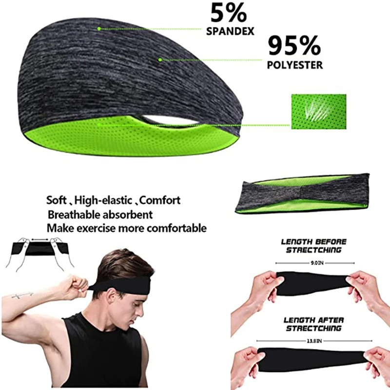 3PCS Sweatband for Men Women E - Men'S Yoga Accessories review and price