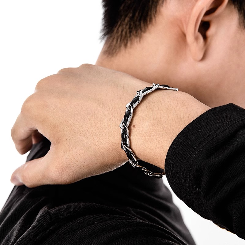 Trendy Titanium Steel Leather  - Men'S Accessories High End review and price