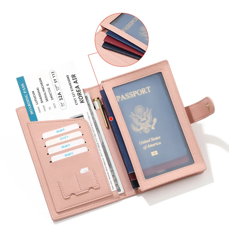 PU Leather RFID Blocking Passp - Travel Organizer Men review and price