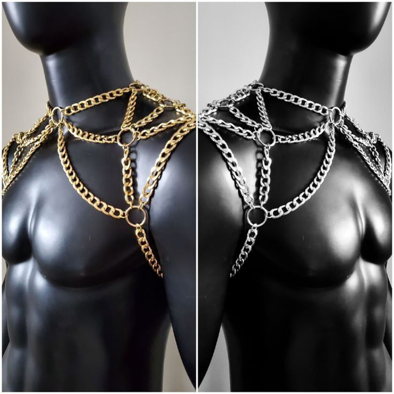 Punk Men Shoulder Body Chain B - Men Accessories For Beach review and price