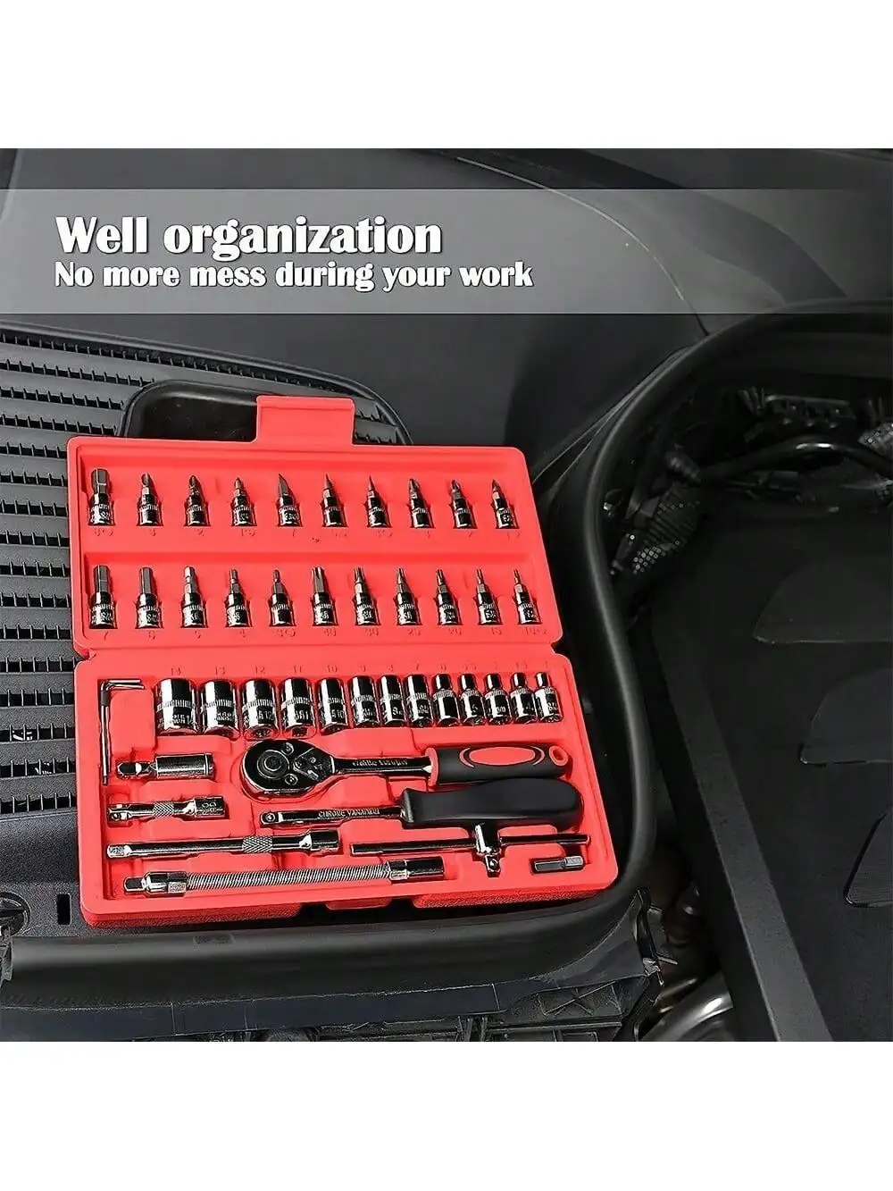 46 Piece 1/4 Inch Drive Socket - Men'S Accessories Drawer Organizer review and price