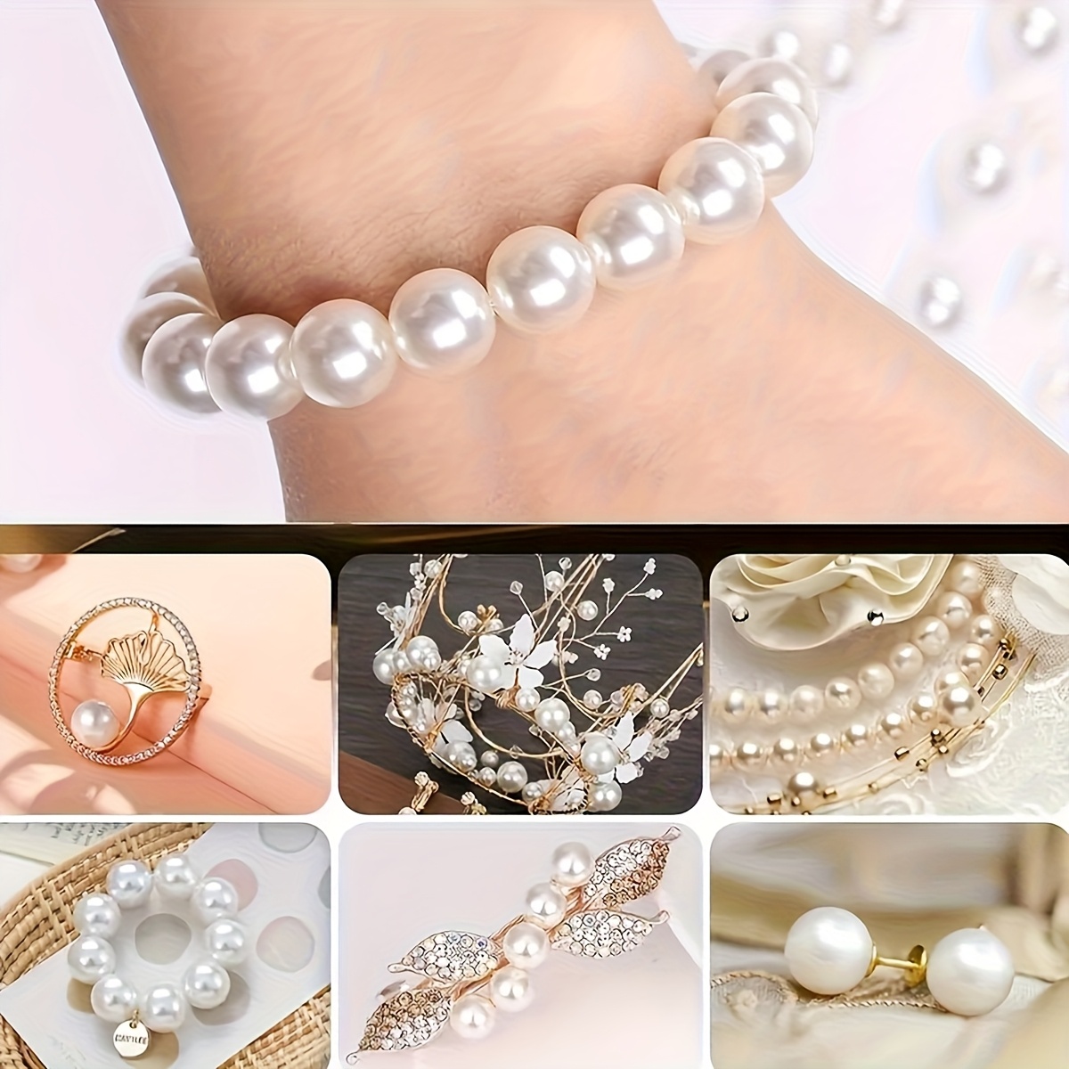 1388pcs 4/6/8/10mm Black, Whit - Men Accessories Jewellery review and price