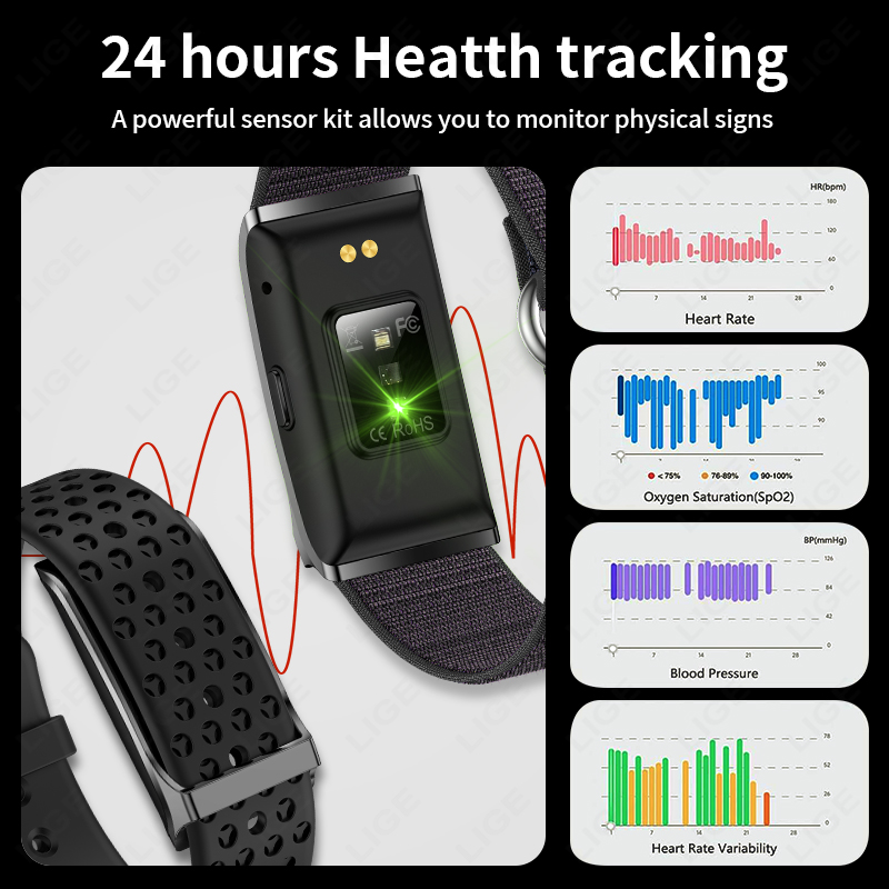 LIGE 100+ Sport Fitness Tracke - Men Accessories Jewellery review and price