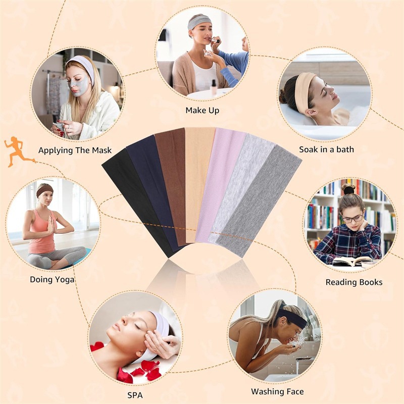 7Pcs Solid Elastic Hair Bands  - Men'S Yoga Accessories review and price