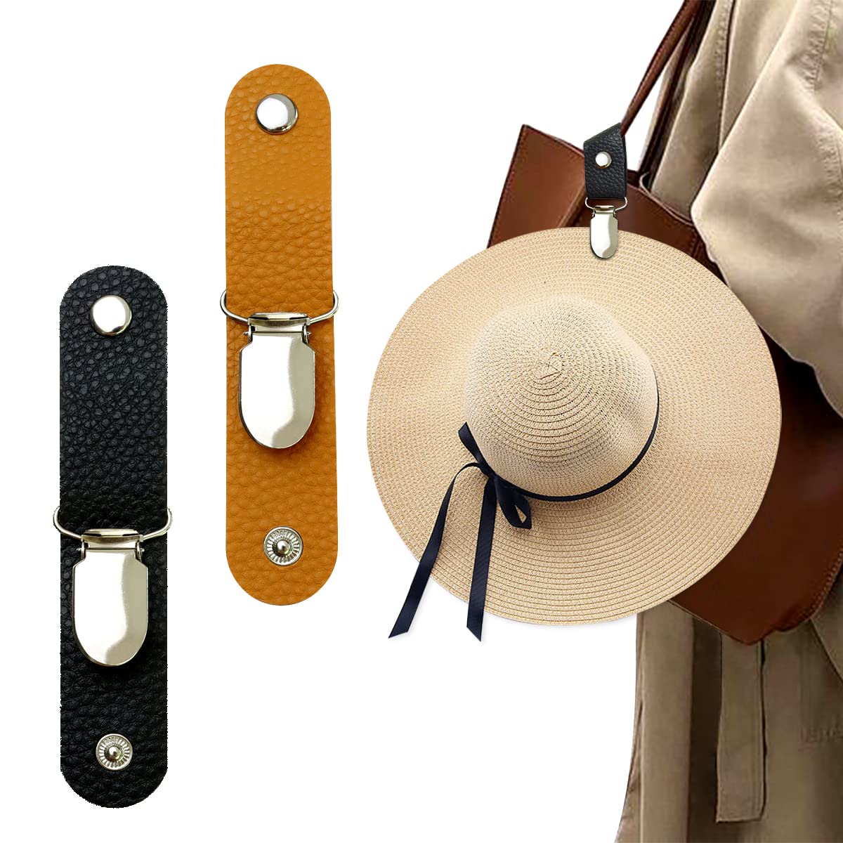 PU Leather Hat Clip for Travel - Men Accessories For Beach review and price